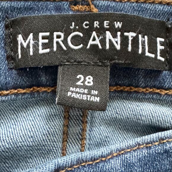 J. Crew Mercantile Jeans Women's Sz 28 Blue Skinny Ankle Distressed Grunge - Picture 5 of 14